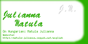 julianna matula business card